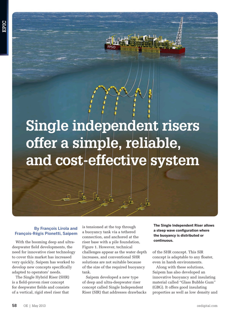 Offshore Engineer Magazine, page 56,  May 2013
