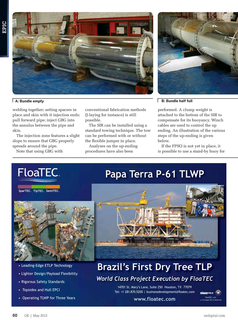 Offshore Engineer Magazine, page 58,  May 2013