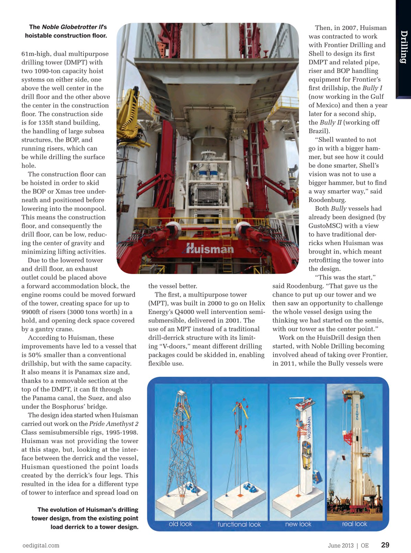 Offshore Engineer Magazine, page 27,  Jun 2013