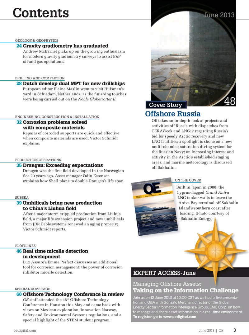 Offshore Engineer Magazine, page 1,  Jun 2013