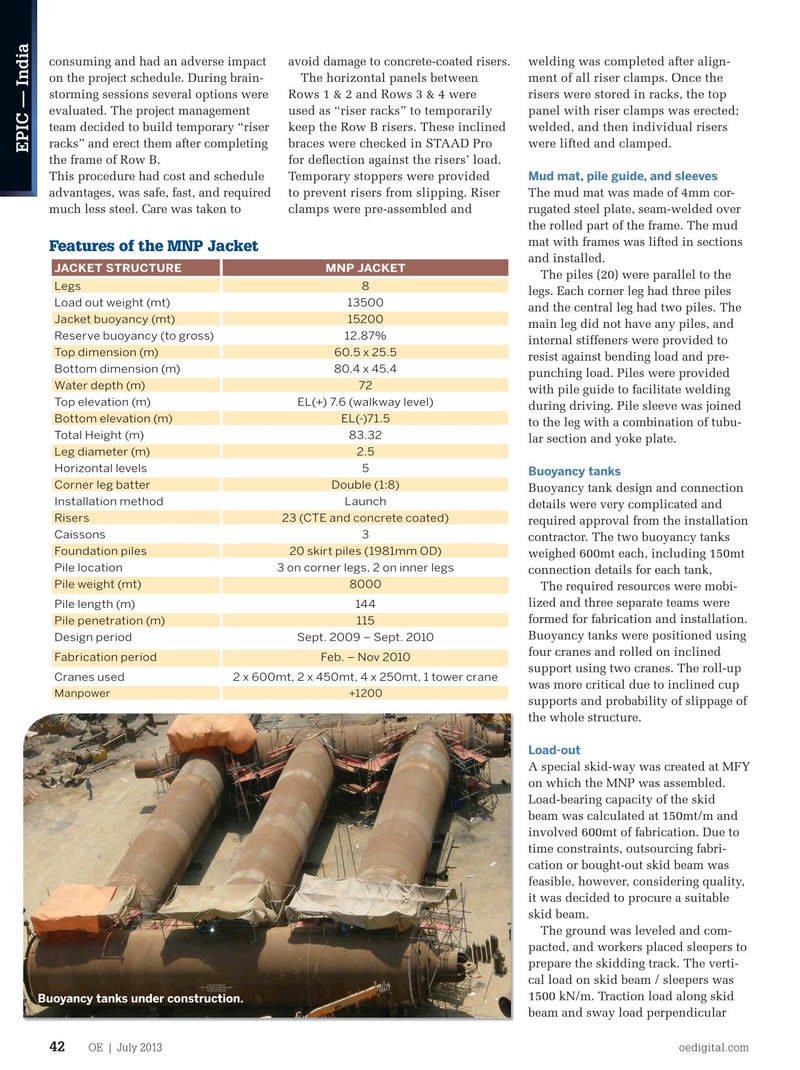 Offshore Engineer Magazine, page 40,  Jul 2013