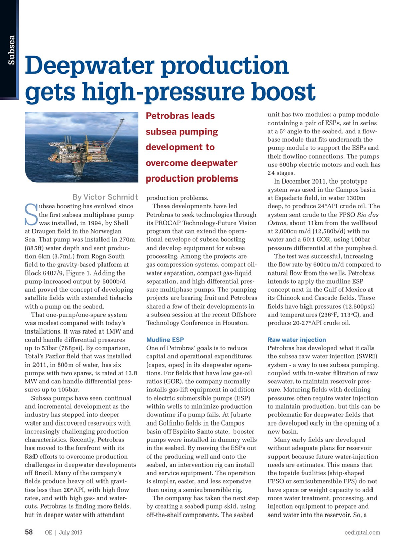 Offshore Engineer Magazine, page 56,  Jul 2013