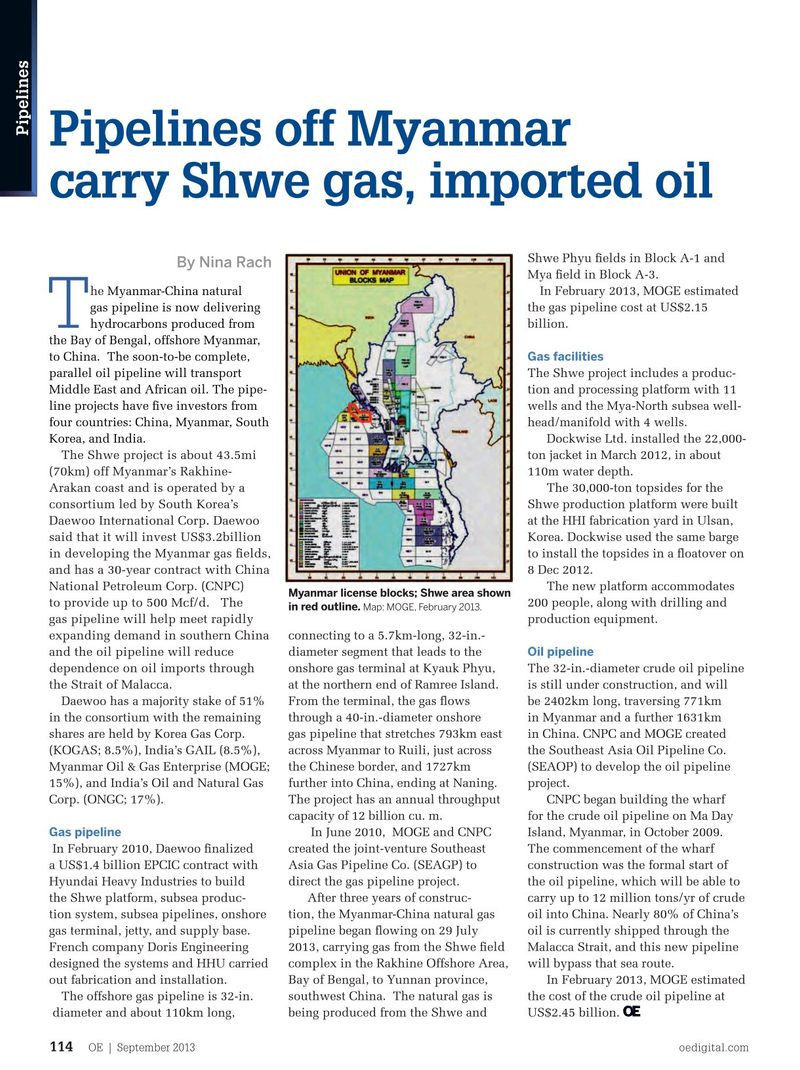 Offshore Engineer Magazine, page 112,  Sep 2013