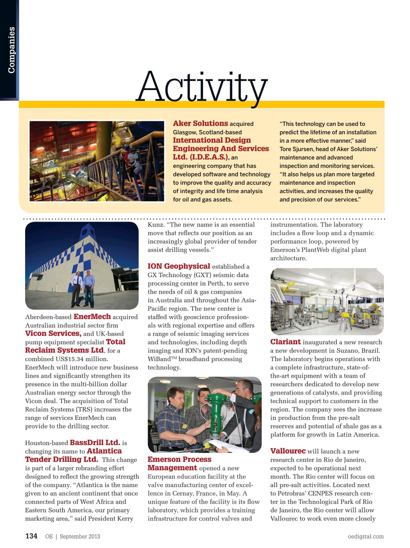 Offshore Engineer Magazine, page 132,  Sep 2013