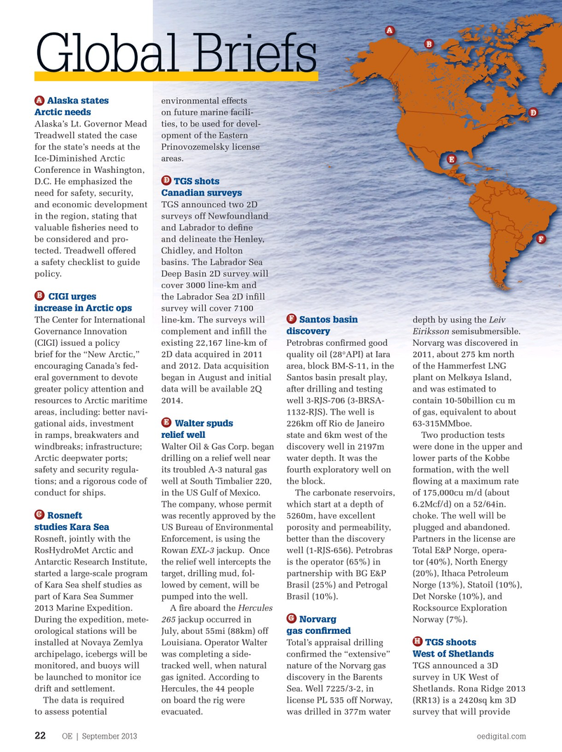 Offshore Engineer Magazine, page 20,  Sep 2013