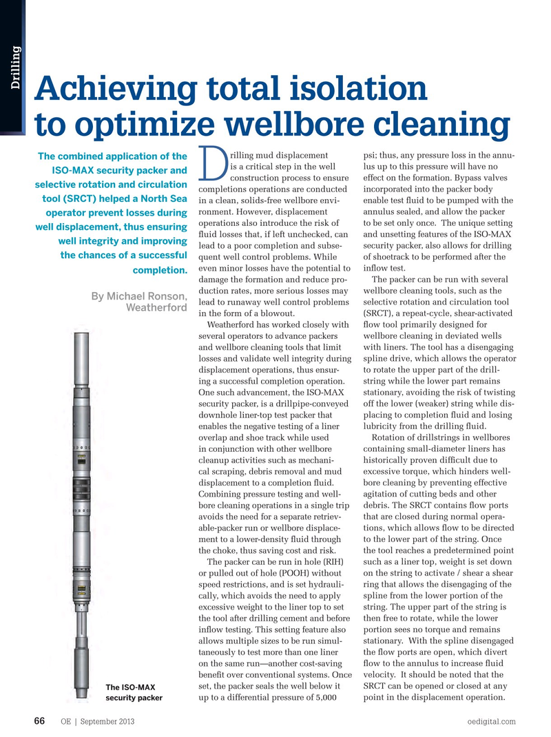 Offshore Engineer Magazine, page 64,  Sep 2013
