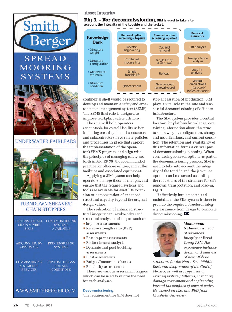 Offshore Engineer Magazine, page 24,  Oct 2013