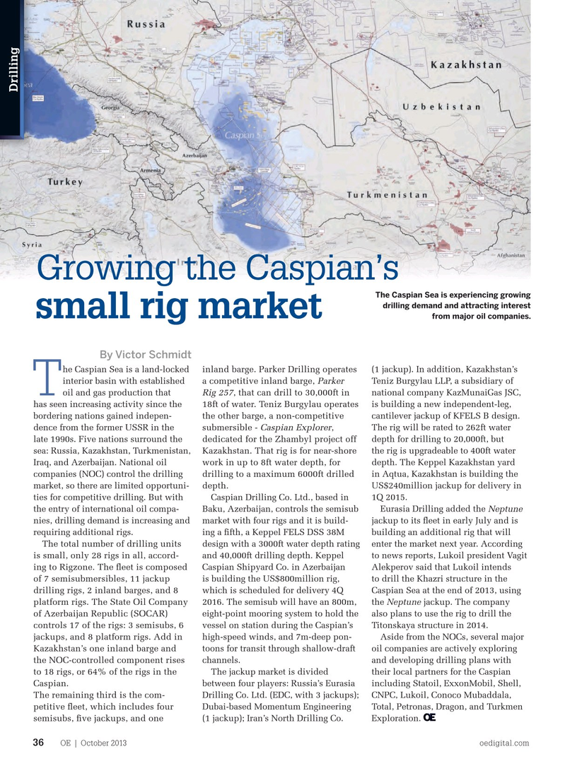 Offshore Engineer Magazine, page 34,  Oct 2013