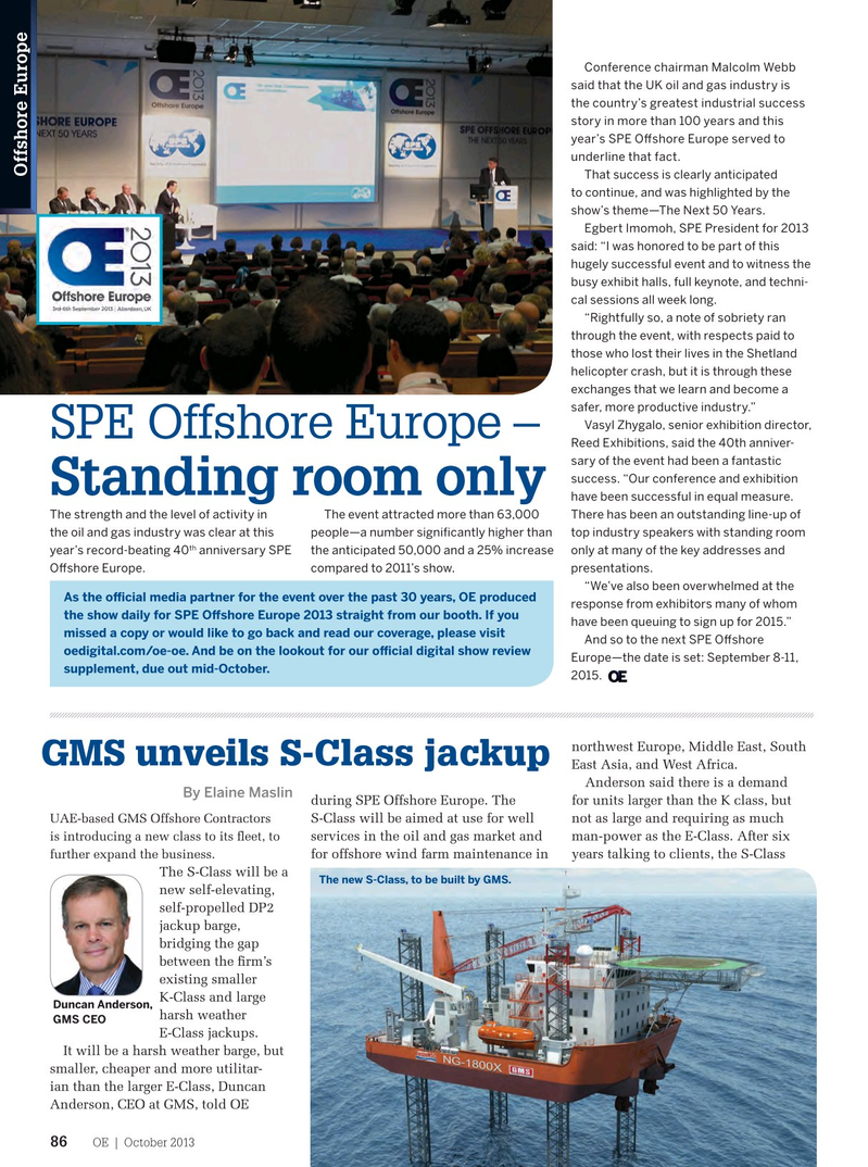 Offshore Engineer Magazine, page 84,  Oct 2013