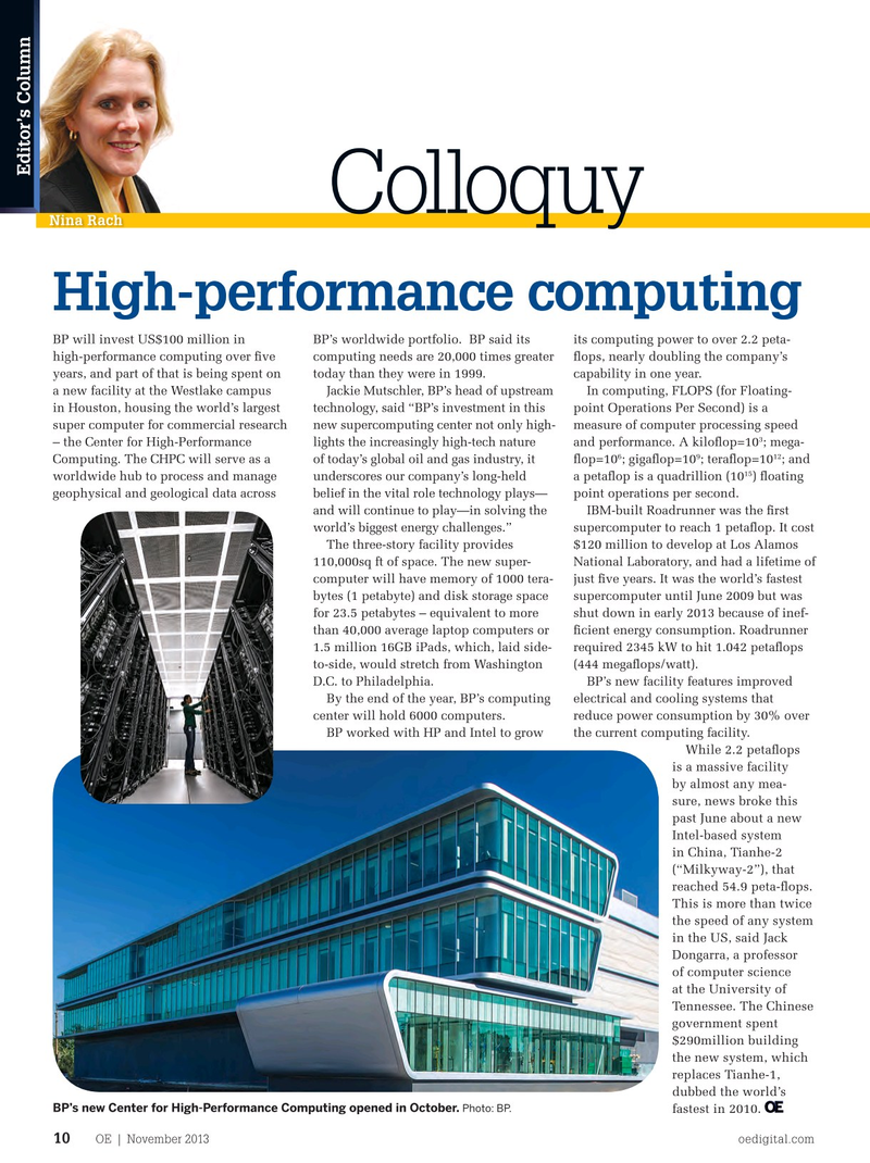 Offshore Engineer Magazine, page 8,  Nov 2013