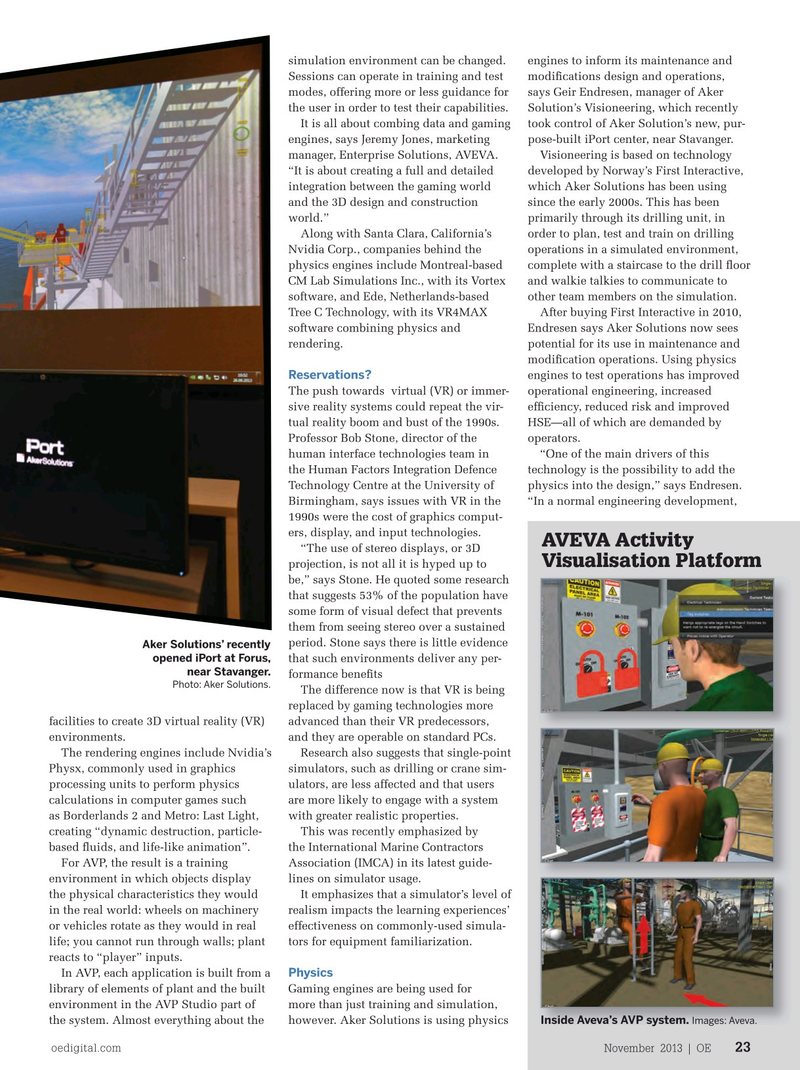 Offshore Engineer Magazine, page 21,  Nov 2013