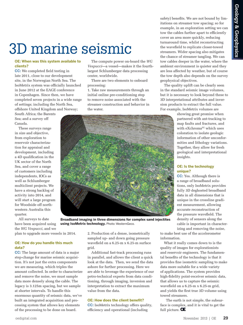 Offshore Engineer Magazine, page 27,  Nov 2013