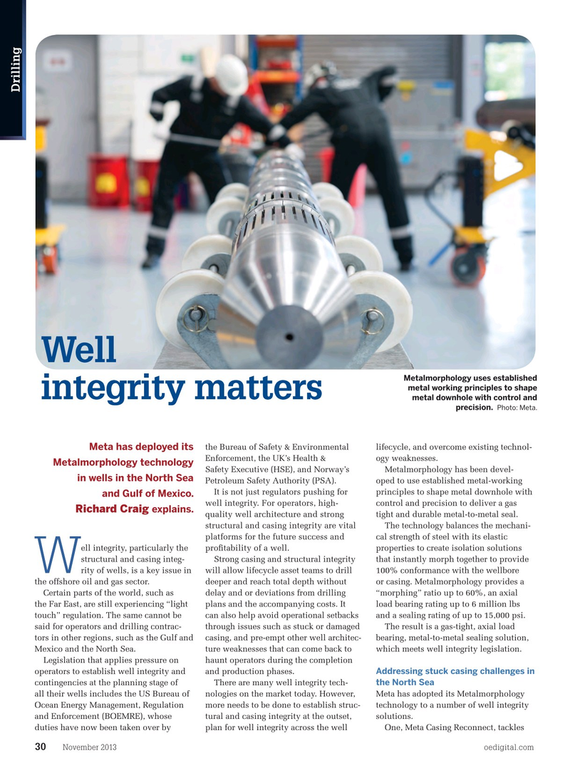 Offshore Engineer Magazine, page 28,  Nov 2013