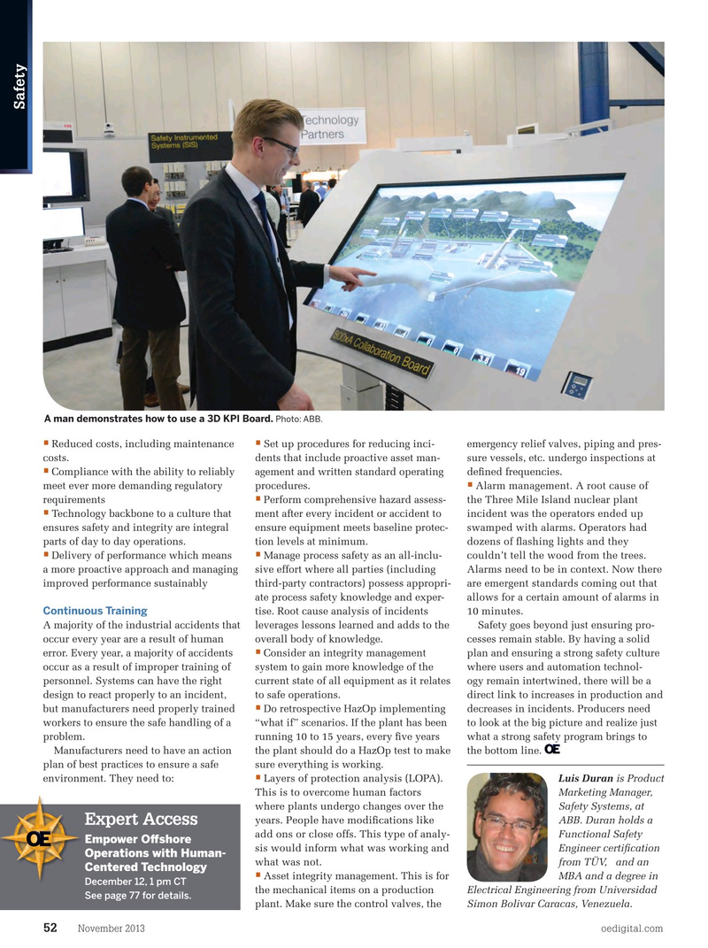 Offshore Engineer Magazine, page 50,  Nov 2013