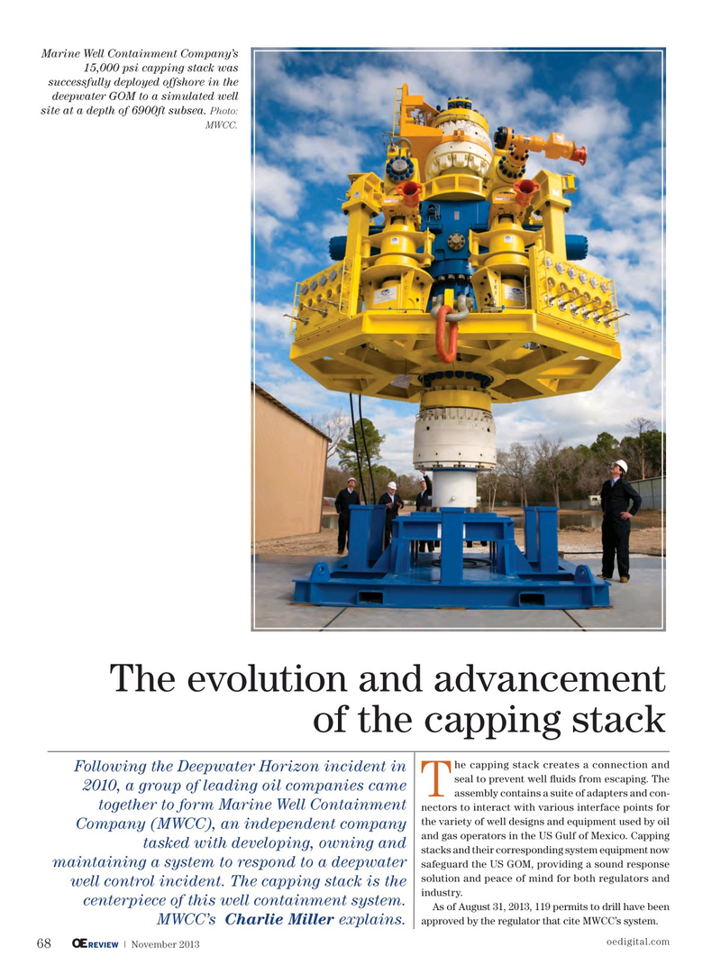 Offshore Engineer Magazine, page 66,  Nov 2013