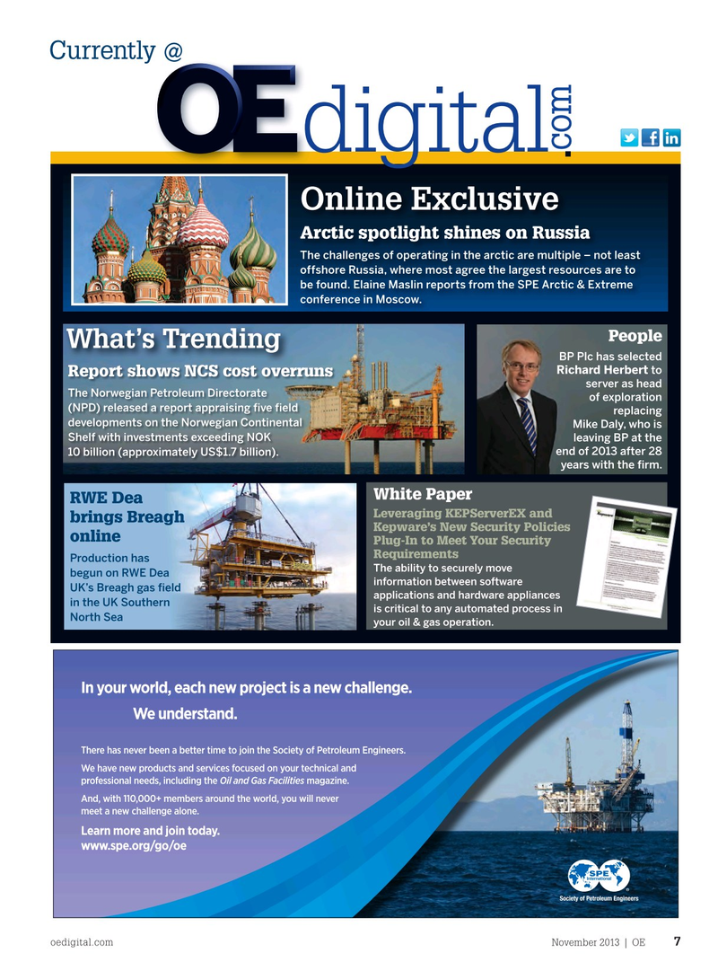 Offshore Engineer Magazine, page 5,  Nov 2013