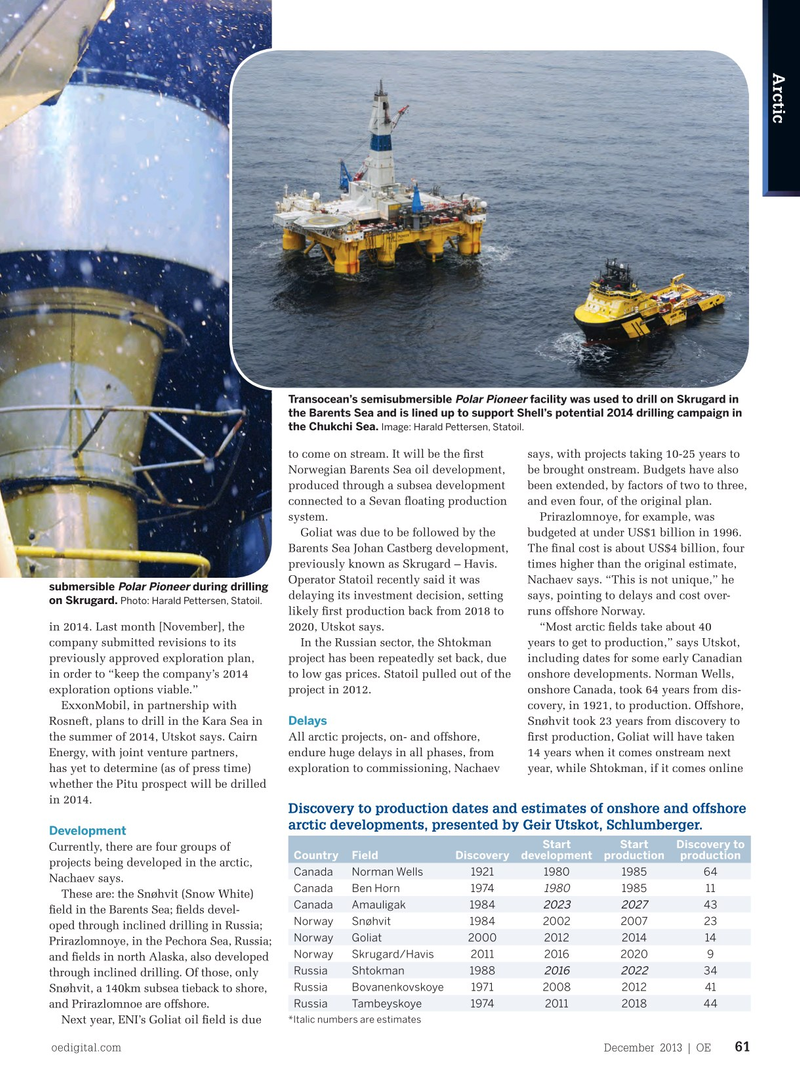 Offshore Engineer Magazine, page 59,  Dec 2013