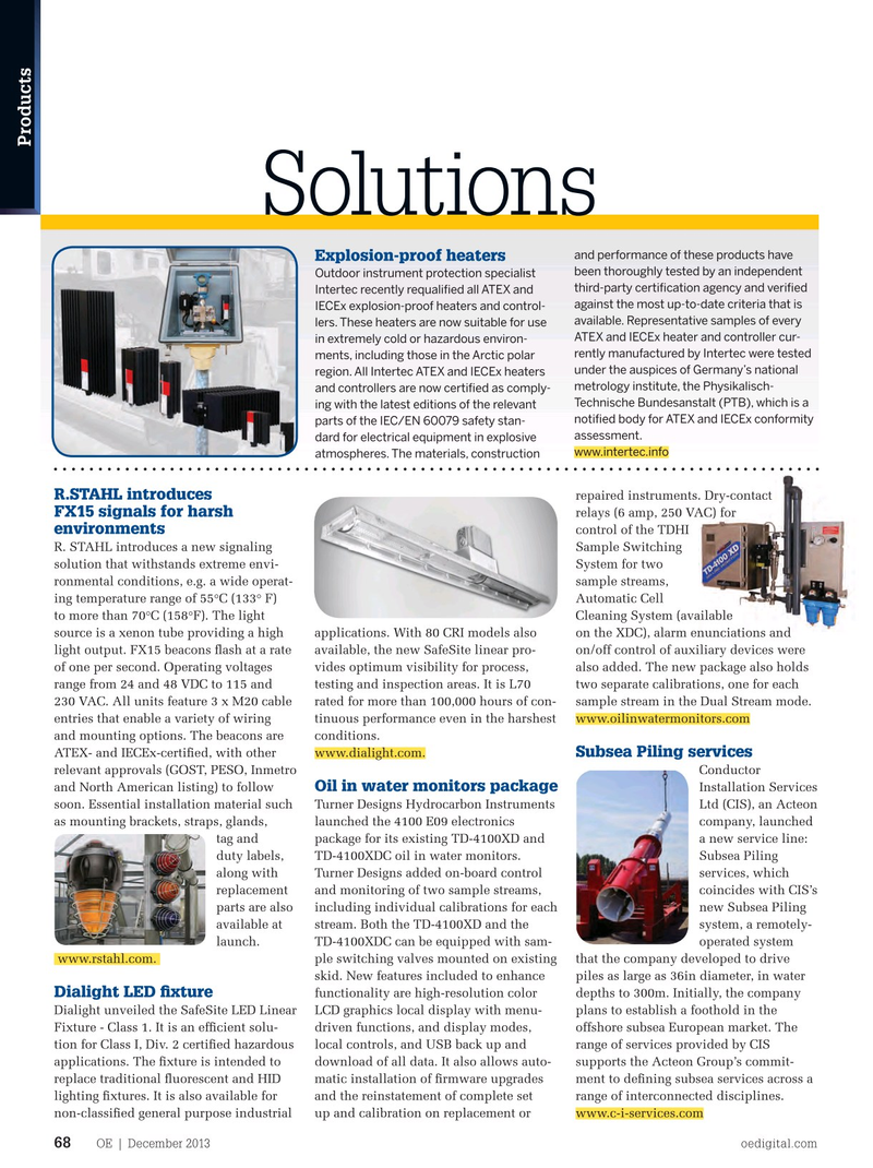 Offshore Engineer Magazine, page 66,  Dec 2013