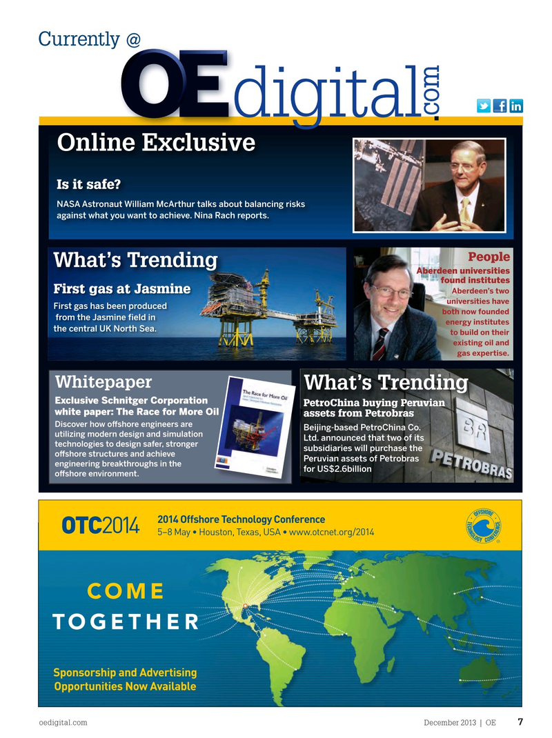 Offshore Engineer Magazine, page 5,  Dec 2013