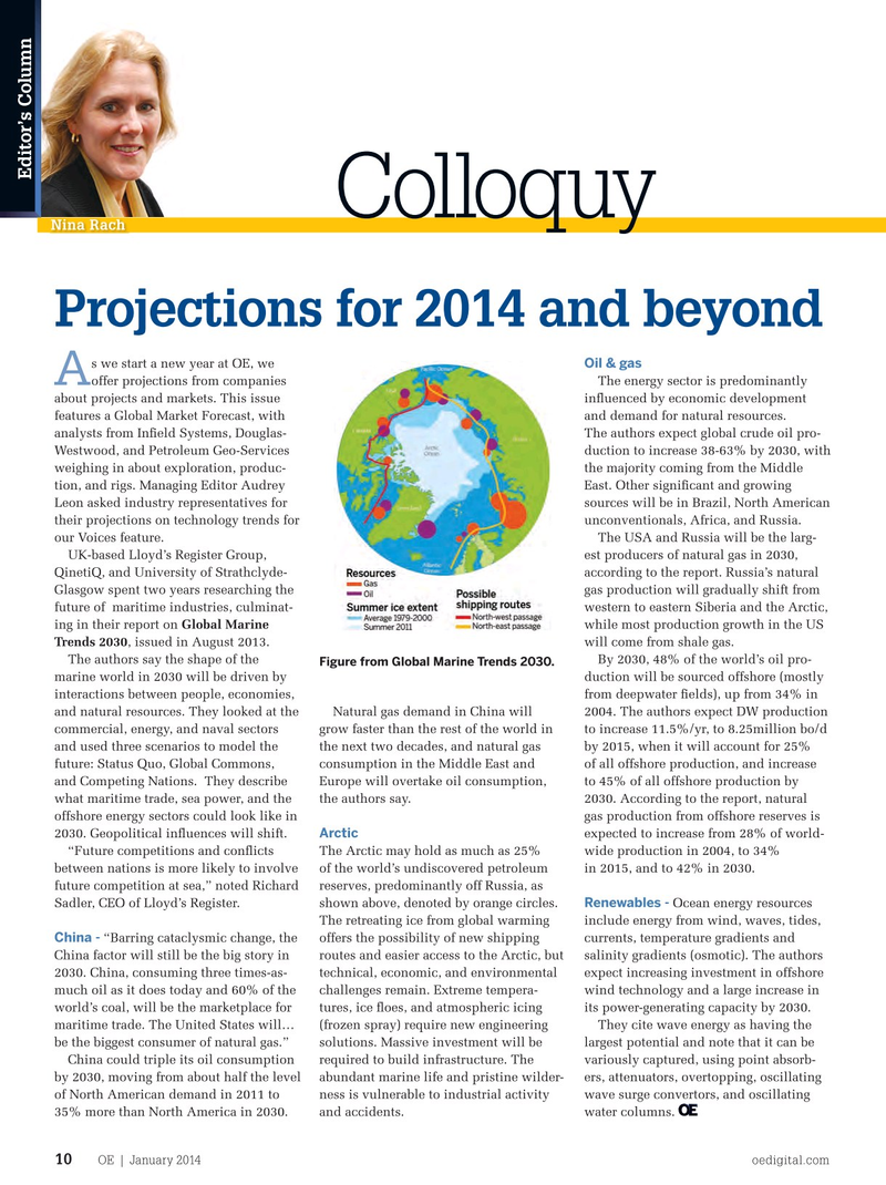 Offshore Engineer Magazine, page 8,  Jan 2014