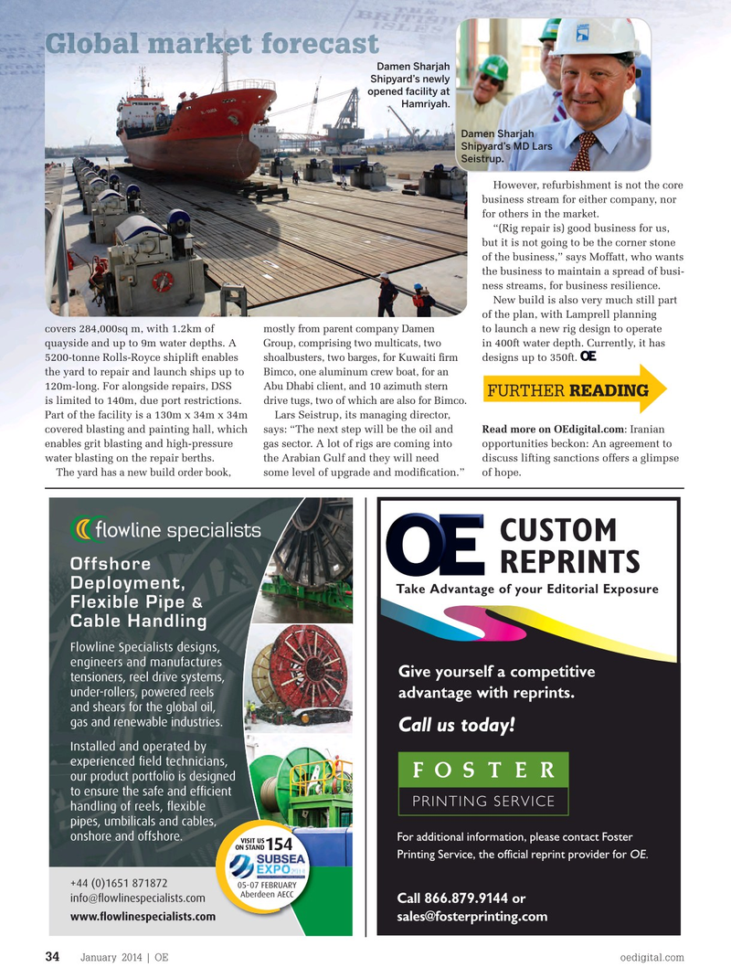 Offshore Engineer Magazine, page 32,  Jan 2014