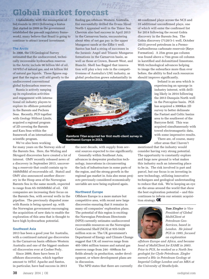 Offshore Engineer Magazine, page 36,  Jan 2014