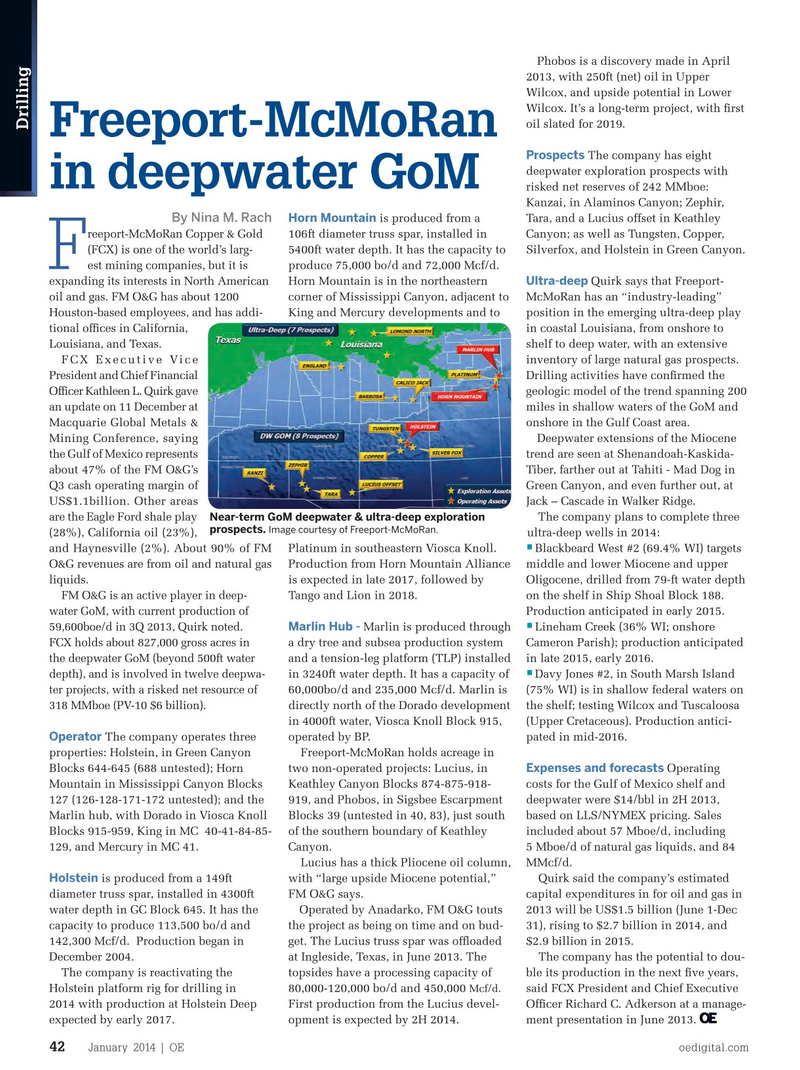 Offshore Engineer Magazine, page 40,  Jan 2014