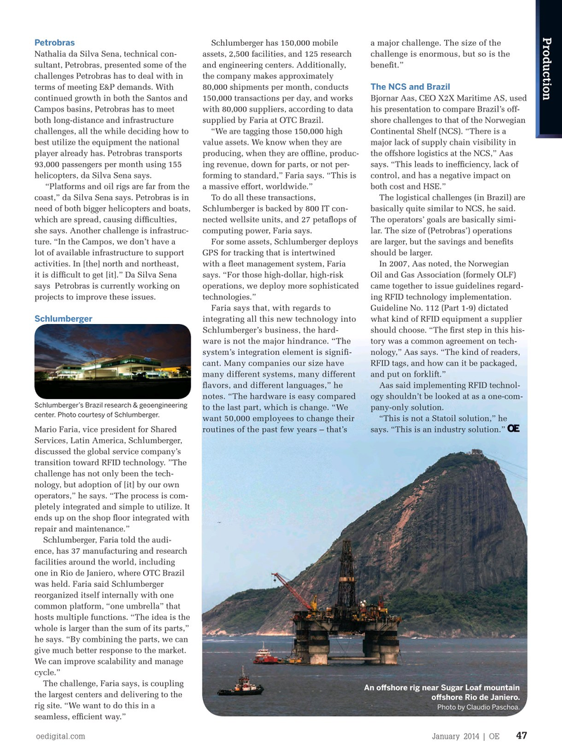 Offshore Engineer Magazine, page 45,  Jan 2014
