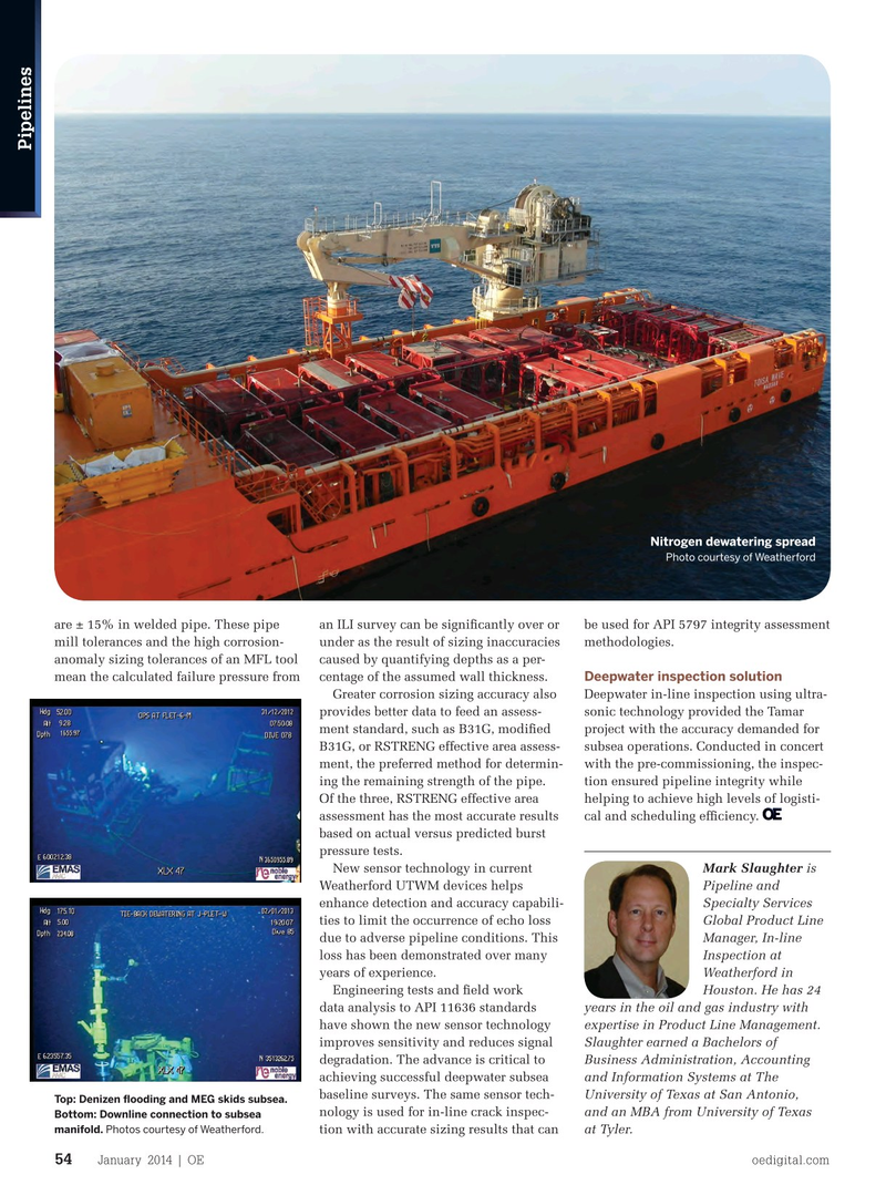 Offshore Engineer Magazine, page 52,  Jan 2014