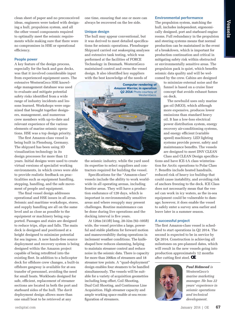 Offshore Engineer Magazine, page 65,  Jan 2014