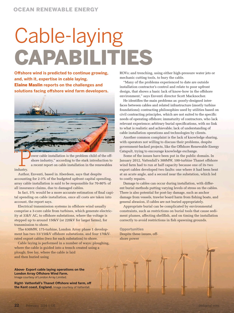 Offshore Engineer Magazine, page 20,  Feb 2014