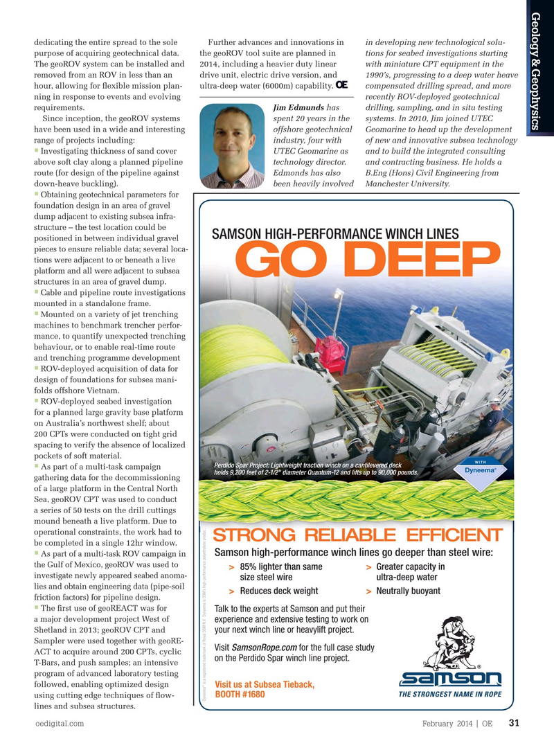 Offshore Engineer Magazine, page 29,  Feb 2014