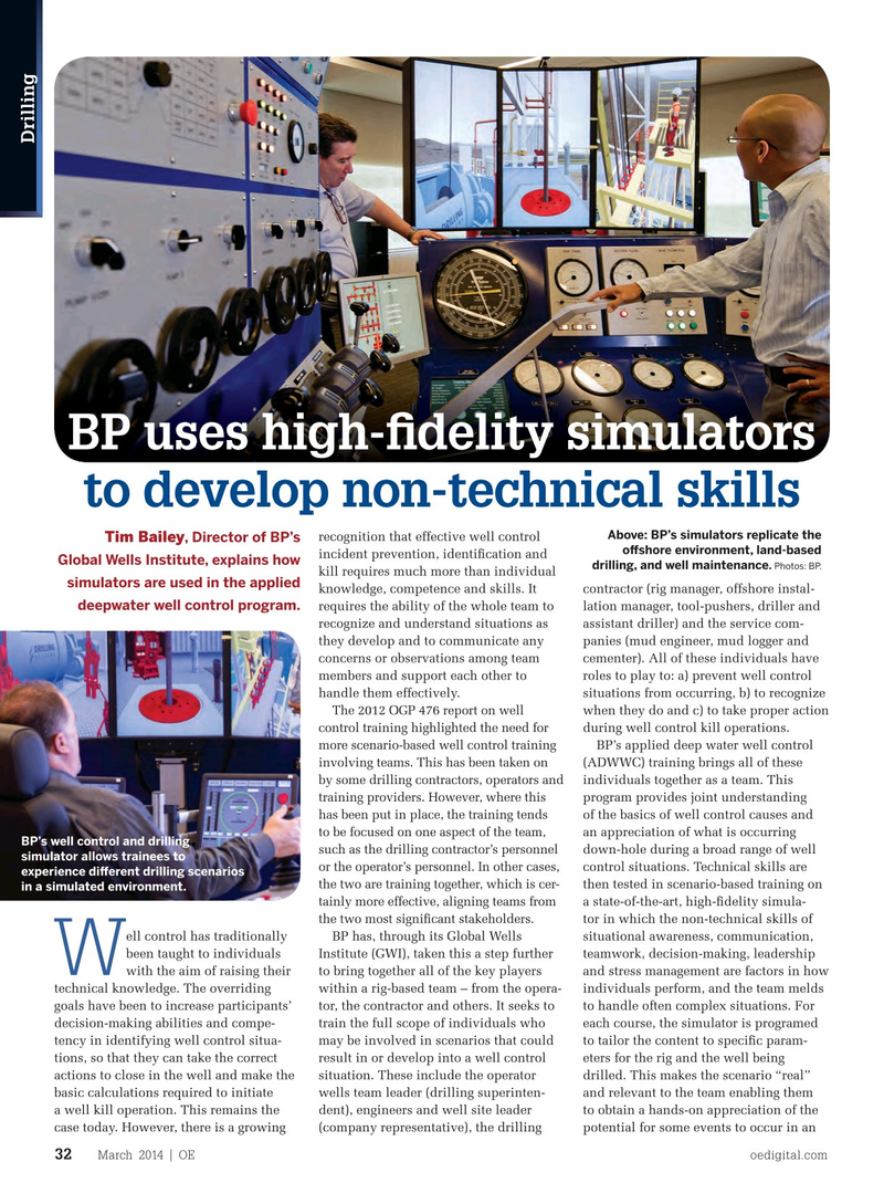 Offshore Engineer Magazine, page 30,  Mar 2014