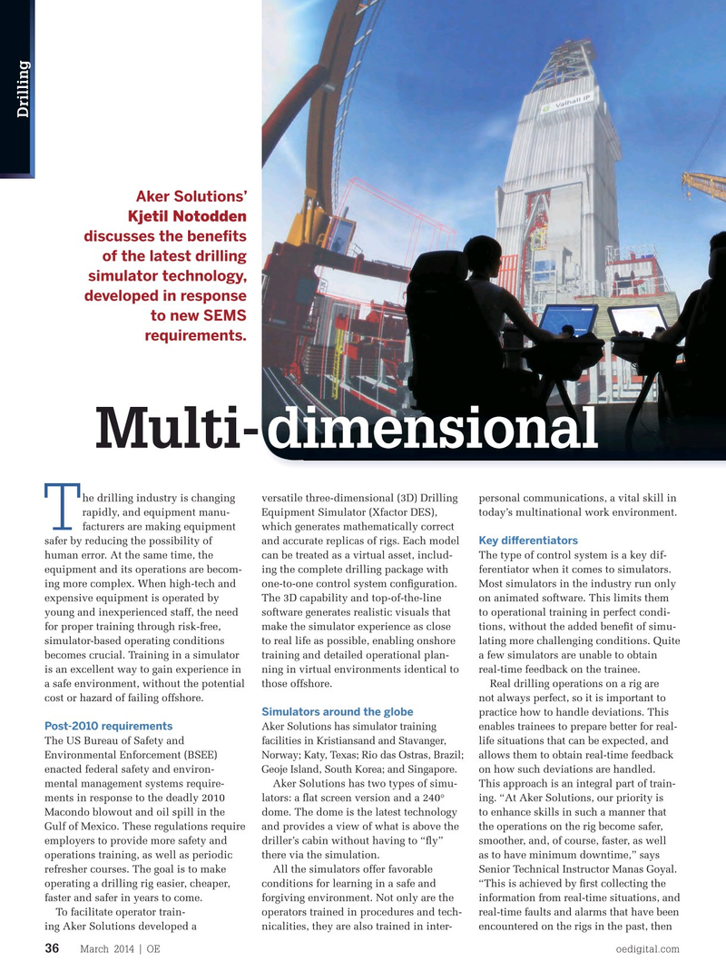 Offshore Engineer Magazine, page 34,  Mar 2014