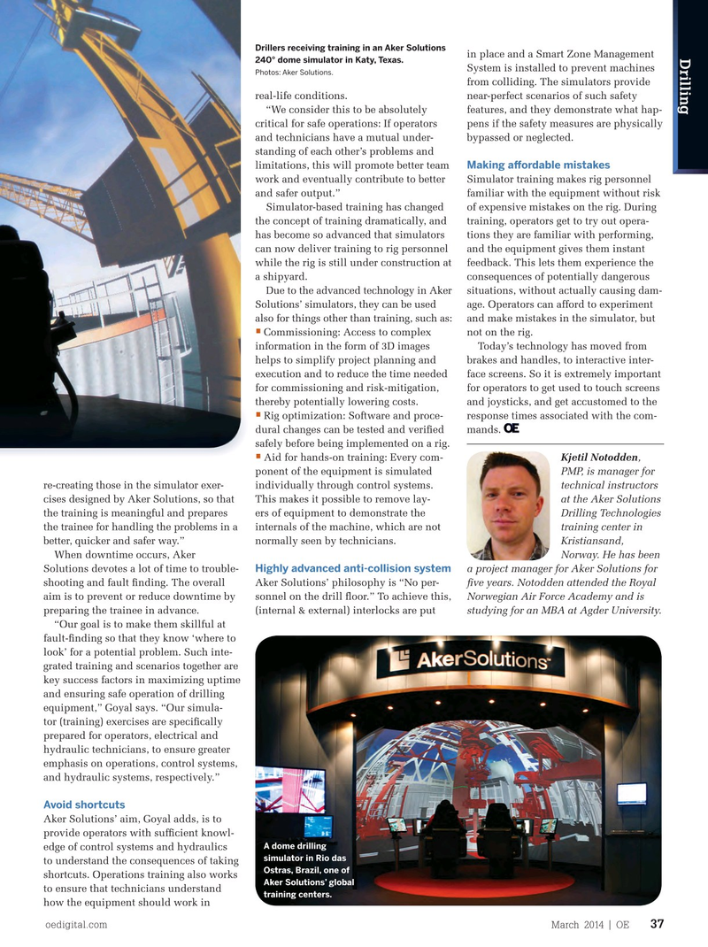 Offshore Engineer Magazine, page 35,  Mar 2014