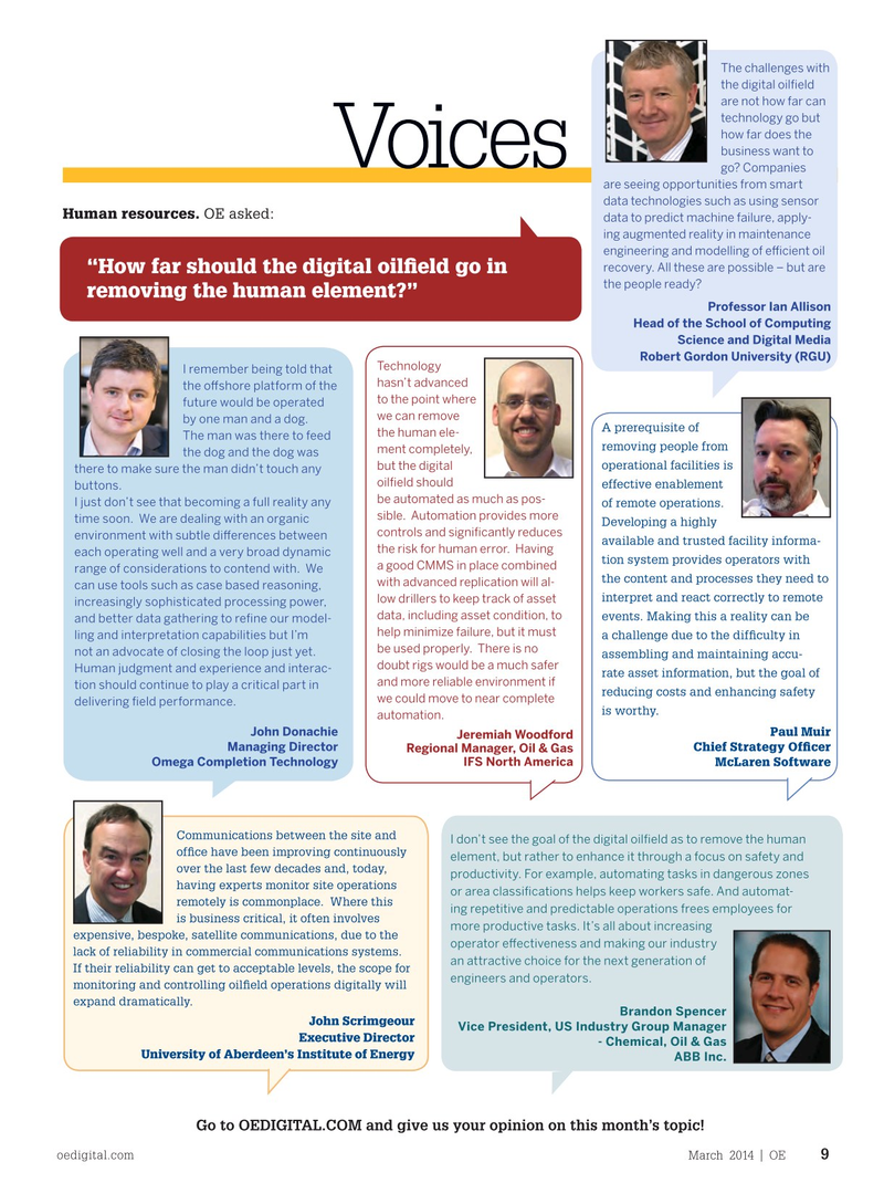 Offshore Engineer Magazine, page 7,  Mar 2014