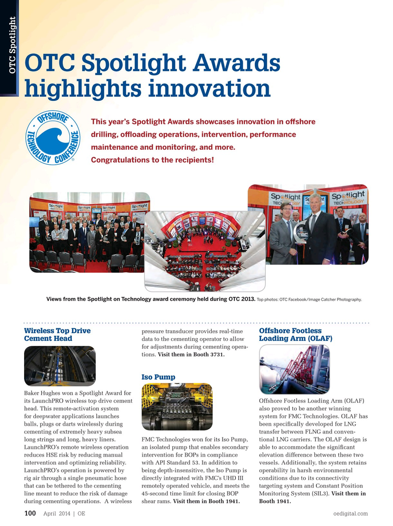 Offshore Engineer Magazine, page 98,  Apr 2014