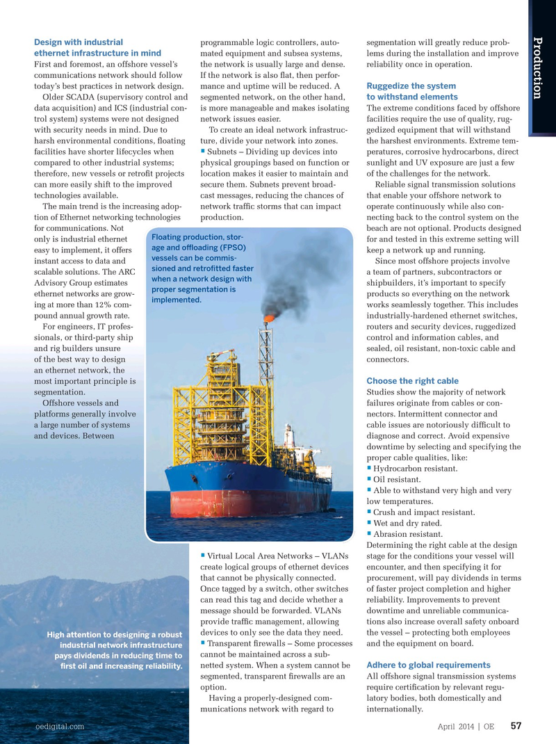Offshore Engineer Magazine, page 55,  Apr 2014