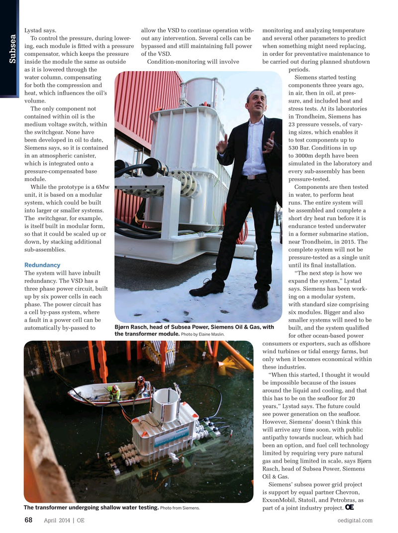 Offshore Engineer Magazine, page 66,  Apr 2014