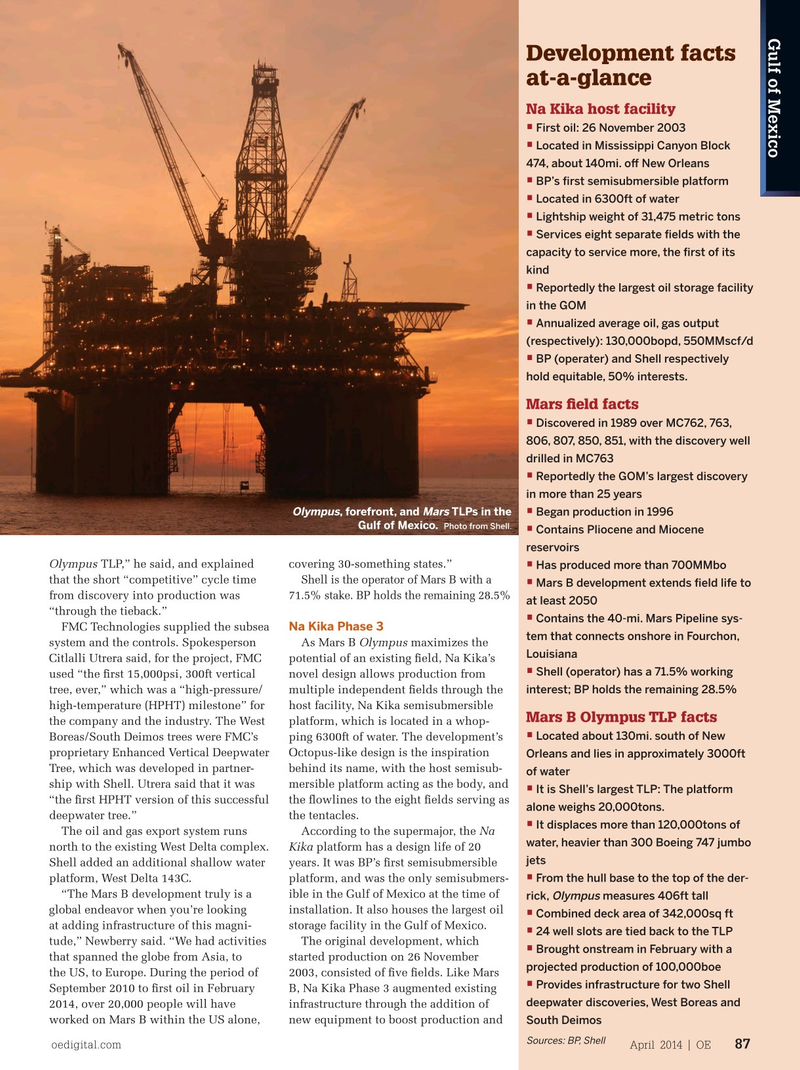 Offshore Engineer Magazine, page 85,  Apr 2014