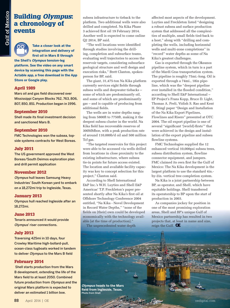 Offshore Engineer Magazine, page 86,  Apr 2014