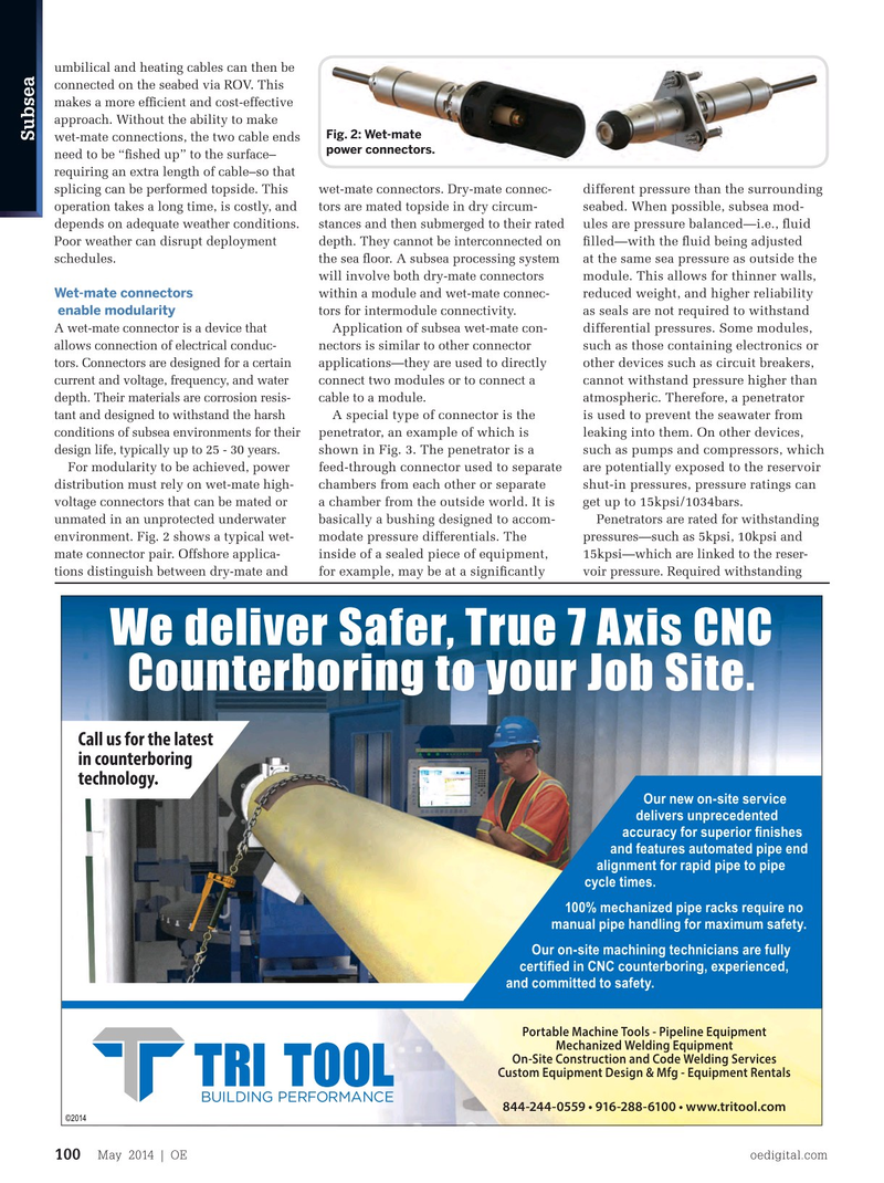 Offshore Engineer Magazine, page 98,  May 2014
