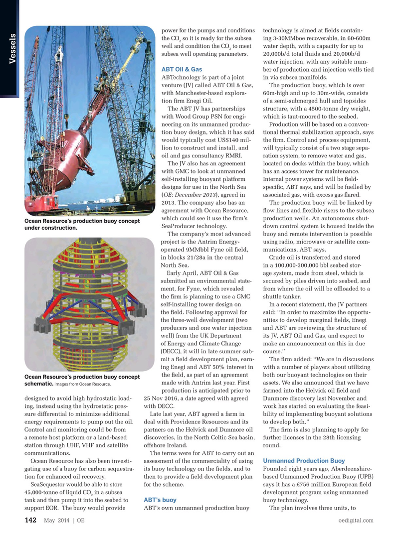 Offshore Engineer Magazine, page 140,  May 2014