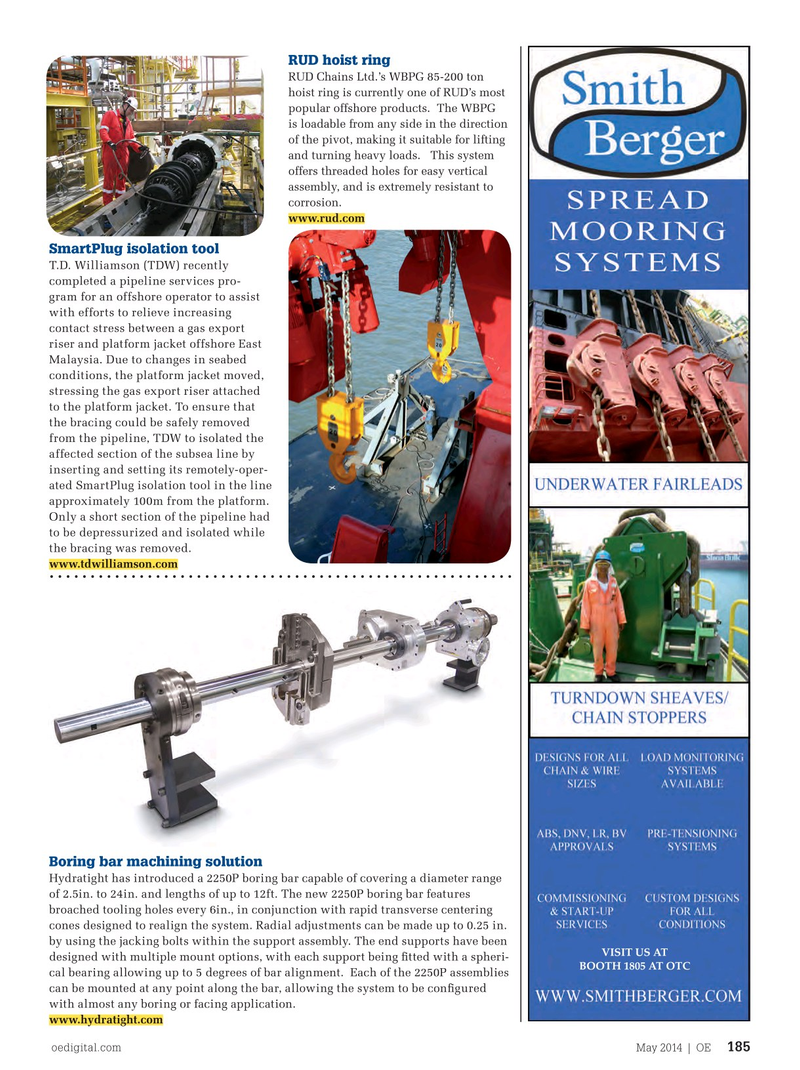 Offshore Engineer Magazine, page 183,  May 2014