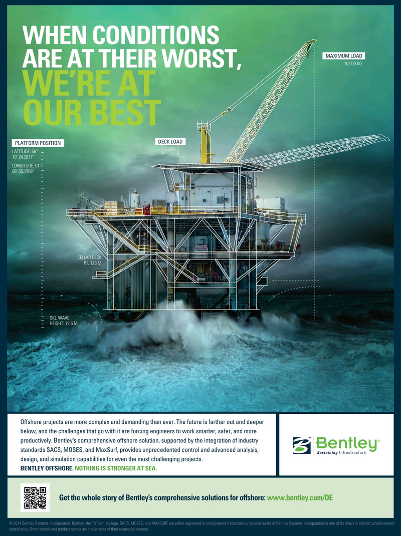 Offshore Engineer Magazine, page 3rd Cover,  May 2014