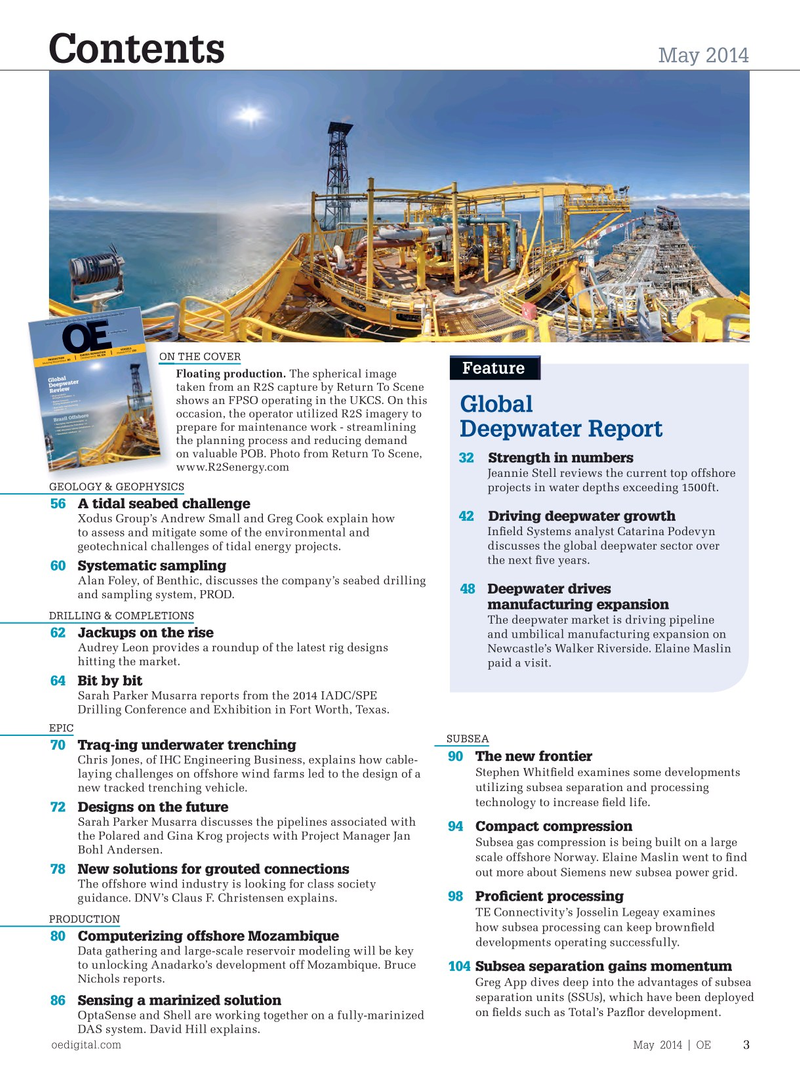Offshore Engineer Magazine, page 1,  May 2014