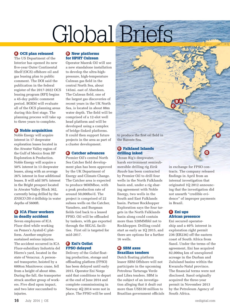 Offshore Engineer Magazine, page 14,  Jul 2014
