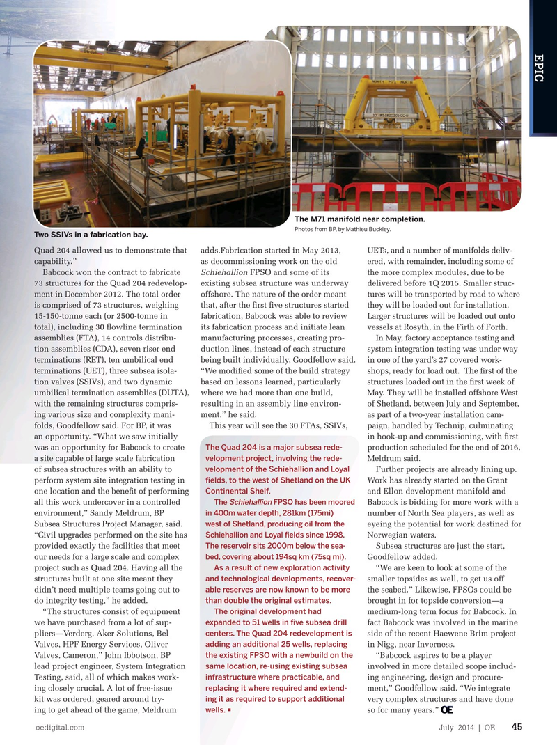 Offshore Engineer Magazine, page 43,  Jul 2014