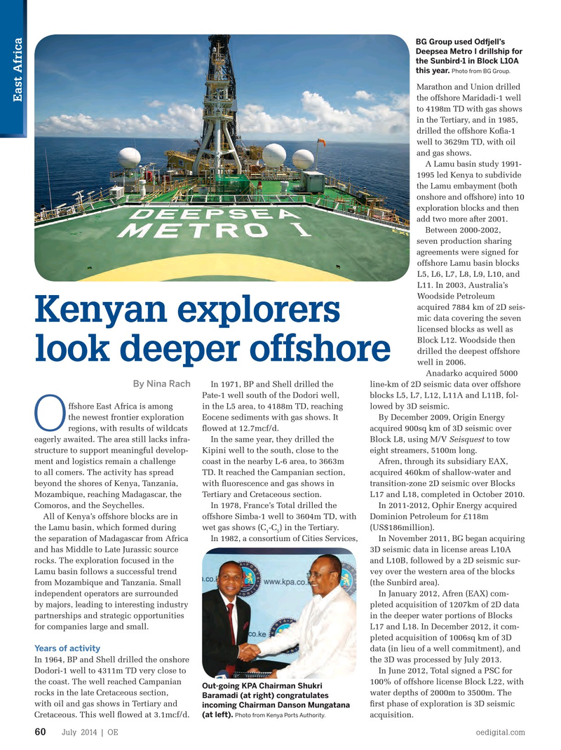 Offshore Engineer Magazine, page 58,  Jul 2014