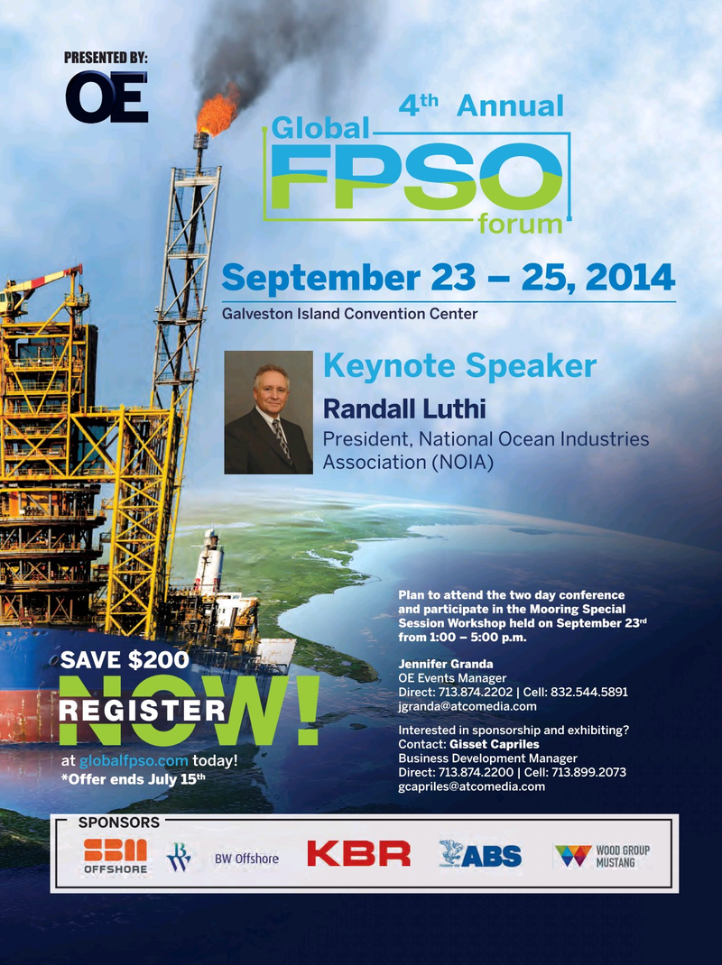 Offshore Engineer Magazine, page 65,  Jul 2014
